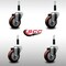 Service Caster 3.5'' SS Maroon Poly Wheel Swivel 7/8'' Expanding Stem Caster Set, 4PK SCC-SSEX20S3514-PPUB-MRN-78-4 - alternate 2